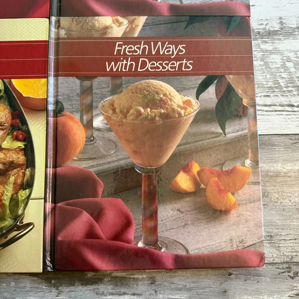 Time-Life Books Fresh Ways Cookbook Set Vegetables Poultry Desserts‎ 4 Volumes